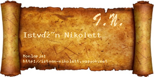István Nikolett névjegykártya